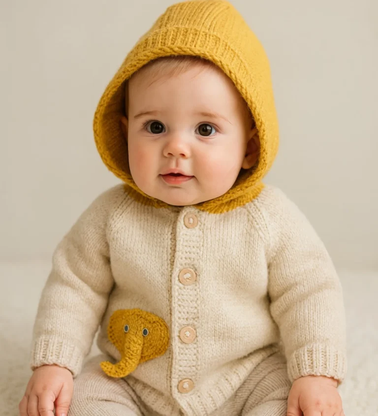 el örgüsü ceket pinnababy