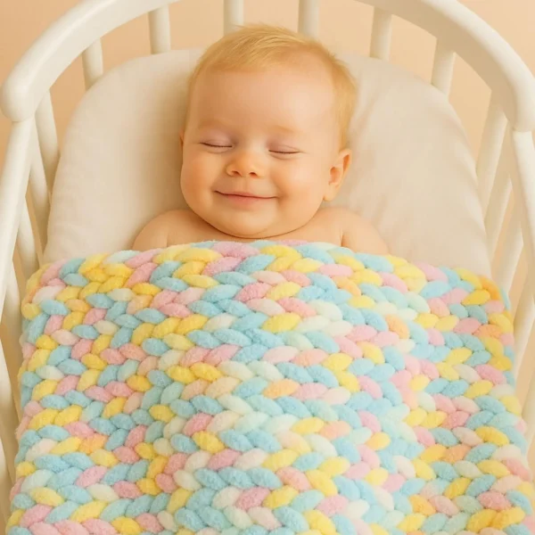 pinna baby örgü battaniye